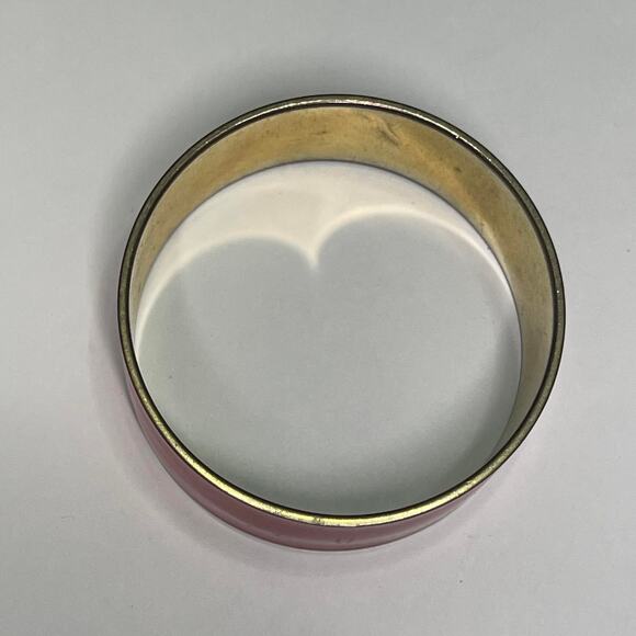 J. Crew JCREW bangle bracelet gold tone red enamel chunky signed costume jewelry - Picture 3 of 9